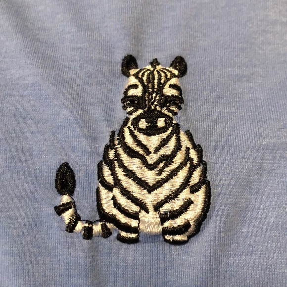 Blue Embroidered Tee - Picture 2 of 4